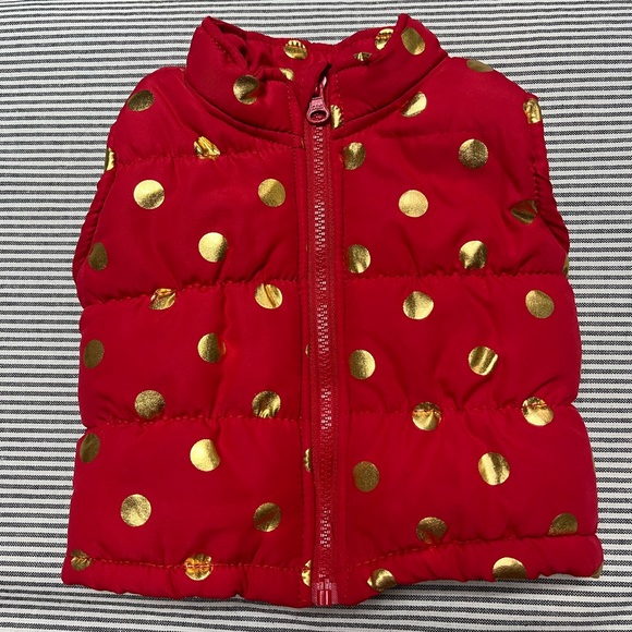 Healthtex Baby Puffer Polka Dot Vest 0-3 months - Picture 1 of 3